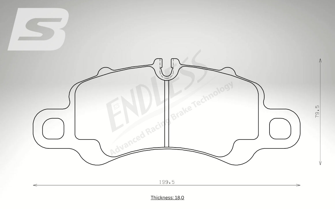 Endless Bremsbeläge Vorderachse für Porsche Art. A23790