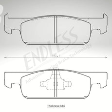 Endless Bremsbeläge Vorderachse für Dacia Art. A23810