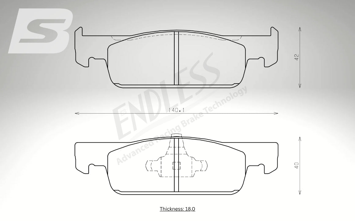 Endless Bremsbeläge Vorderachse für Dacia Art. A23810