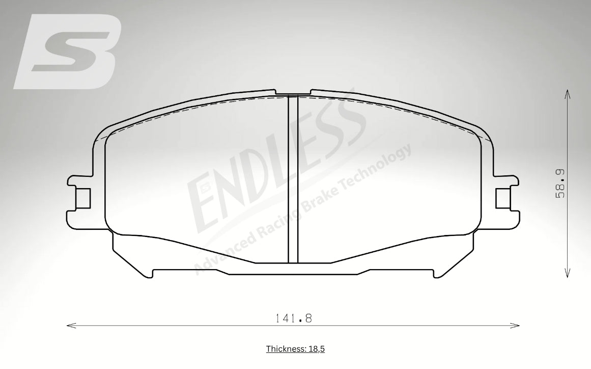 Endless Bremsbeläge Vorderachse für Renault Art. A23820