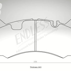 Endless Bremsbeläge Vorderachse für Mercedes Art. A23850