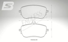 Endless Bremsbeläge Vorderachse für Mercedes Art. A23950