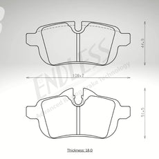 Endless Bremsbeläge Hinterachse für BMW Art. A24000