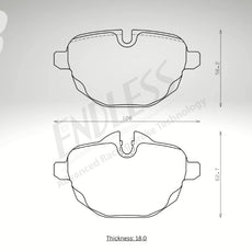 Endless Bremsbeläge Hinterachse für BMW Art. A24020