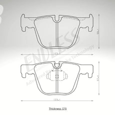 Endless Bremsbeläge Hinterachse für BMW Art. A24070