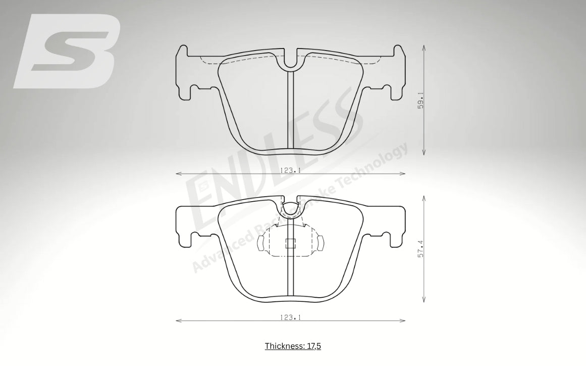 Endless Bremsbeläge Hinterachse für BMW Art. A24070