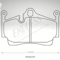 Endless Bremsbeläge Hinterachse für Porsche Art. A24110