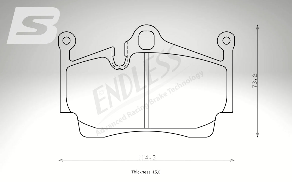 Endless Bremsbeläge Hinterachse für Porsche Art. A24110