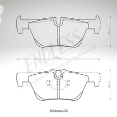 Endless Bremsbeläge Hinterachse für BMW Art. A24130