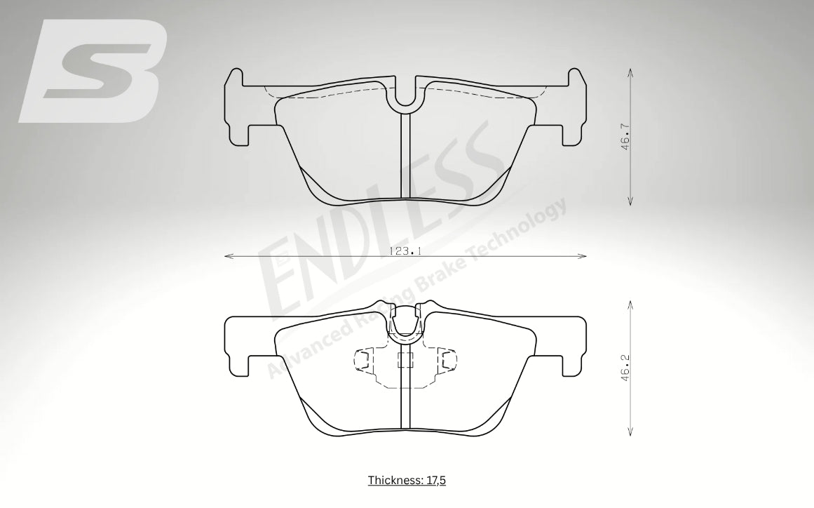 Endless Bremsbeläge Hinterachse für BMW Art. A24130