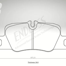 Endless Bremsbeläge Hinterachse für Porsche Art. A24150K