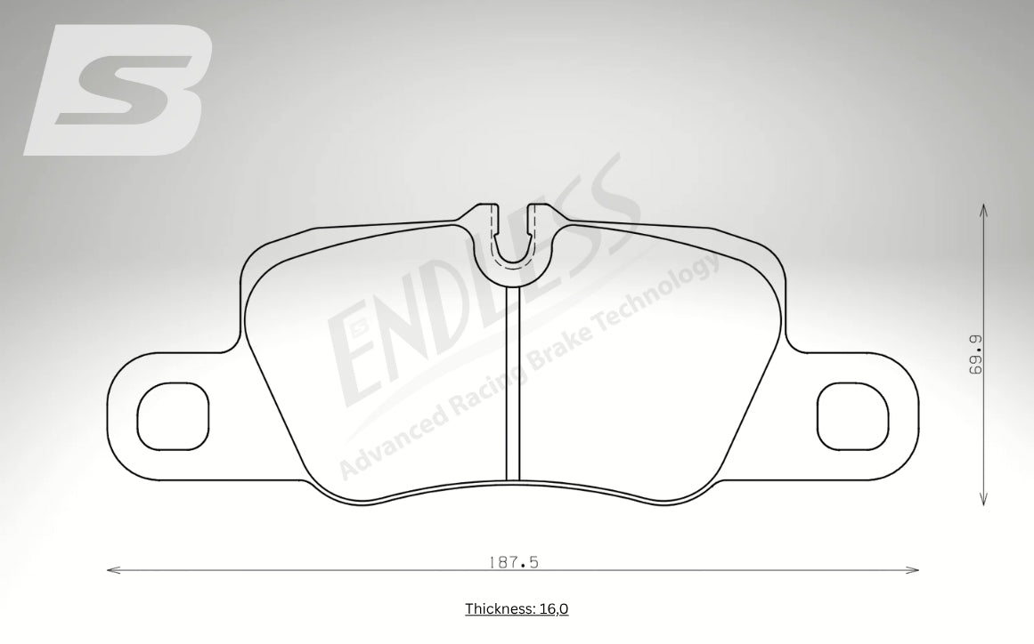 Endless Bremsbeläge Hinterachse für Porsche Art. A24150K