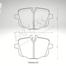 Endless Bremsbeläge Hinterachse für BMW Art. A24170