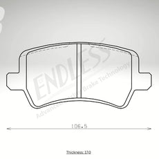 Endless Bremsbeläge Hinterachse für Volvo Art. A24210