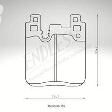 Endless Bremsbeläge Hinterachse für BMW Art. A24240
