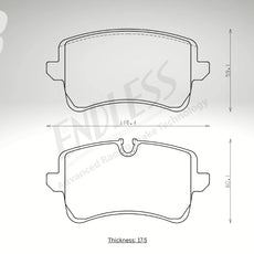 Endless Bremsbeläge Hinterachse für Audi Art. A24290