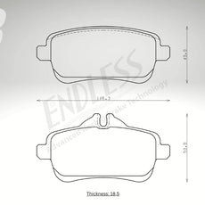 Endless Bremsbeläge Hinterachse für Mercedes Art. A24310