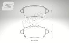 Endless Bremsbeläge Hinterachse für Mercedes Art. A24310