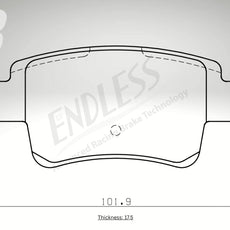 Endless Bremsbeläge Hinterachse für Fiat Art. A24330