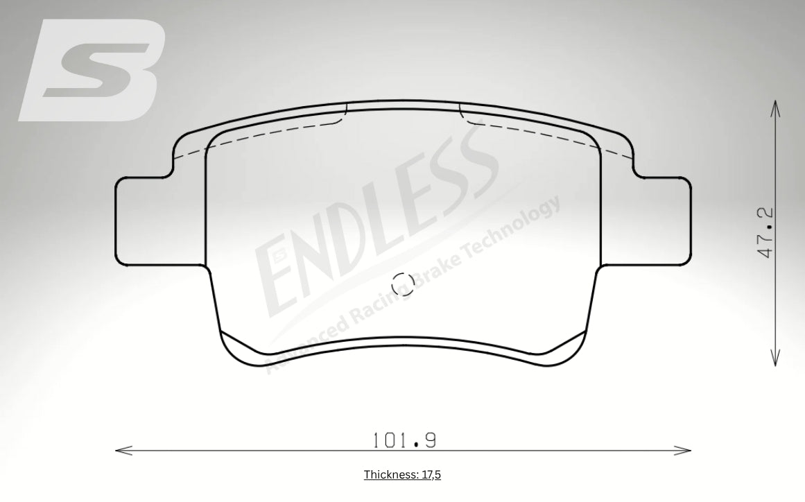 Endless Bremsbeläge Hinterachse für Fiat Art. A24330