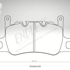 Endless Bremsbeläge Hinterachse für Porsche Art. A24410K