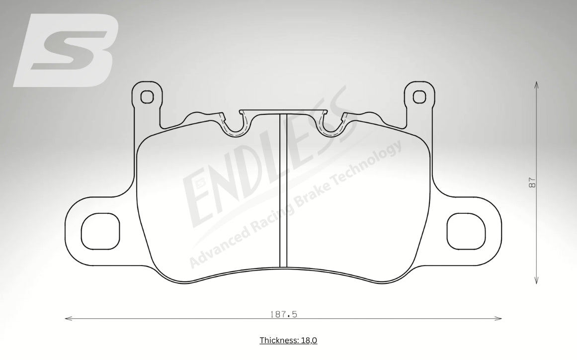 Endless Bremsbeläge Hinterachse für Porsche Art. A24410K