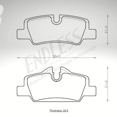 Endless Bremsbeläge Hinterachse für Mini Art. A24450
