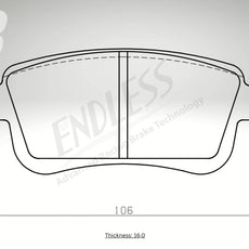 Endless Bremsbeläge Hinterachse für Renault Art. A24460