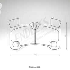 Endless Bremsbeläge Hinterachse für Audi Art. A24480