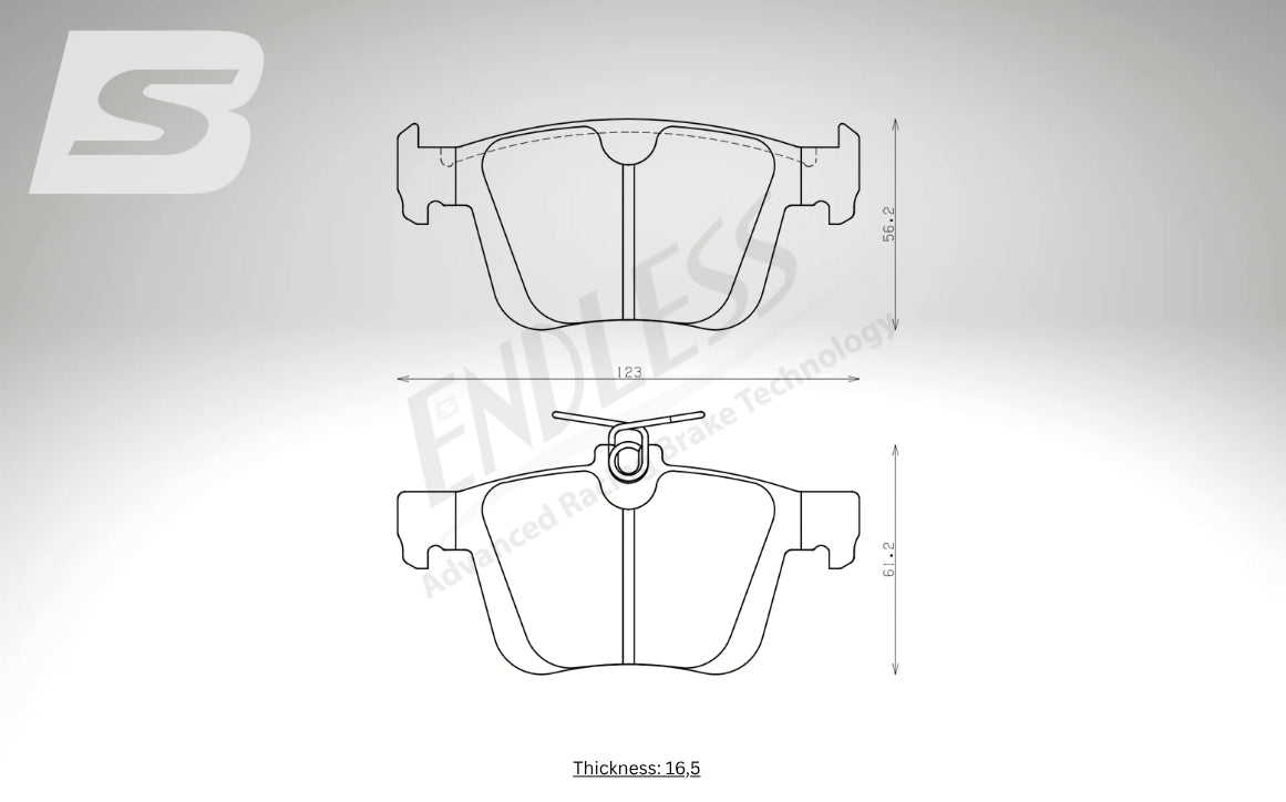 Endless Bremsbeläge Hinterachse für Audi Art. A24510