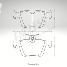 Endless Bremsbeläge Hinterachse für Seat Art. A24510