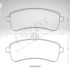 Endless Bremsbeläge Hinterachse für Mercedes Art. A24550K