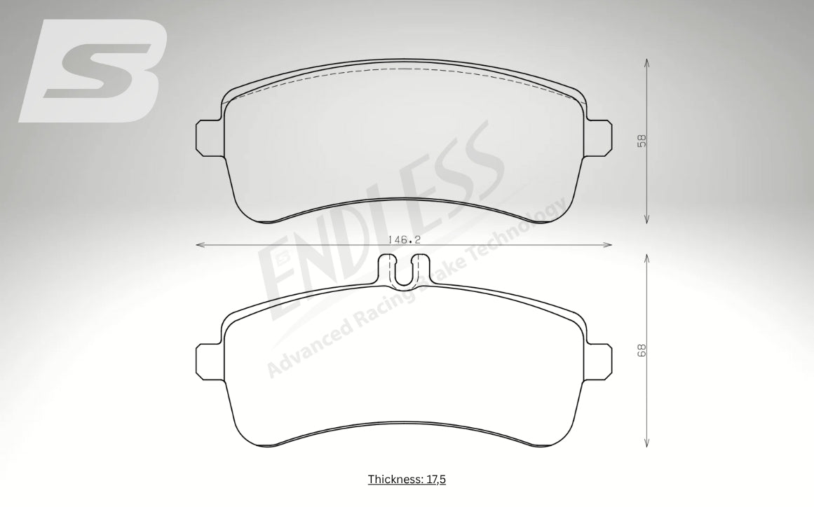 Endless Bremsbeläge Hinterachse für Mercedes Art. A24550K