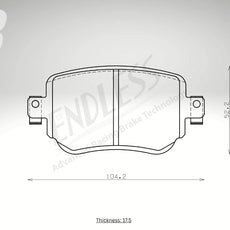 Endless Bremsbeläge Hinterachse für Seat Art. A24560