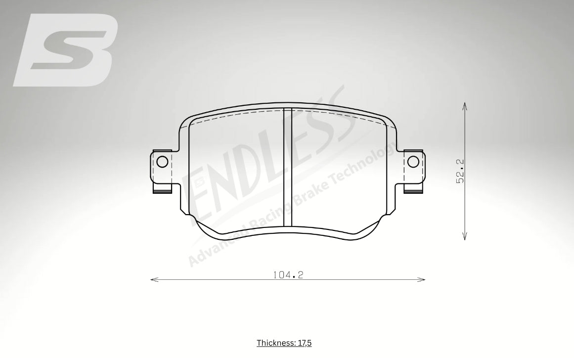 Endless Bremsbeläge Hinterachse für Skoda Art. A24560