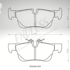 Endless Bremsbeläge Hinterachse für Mini Art. A24590
