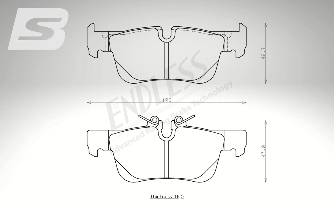 Endless Bremsbeläge Hinterachse für Mini Art. A24590