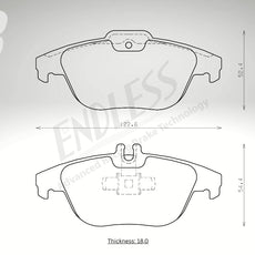 Endless Bremsbeläge Hinterachse für Mercedes Art. A24610