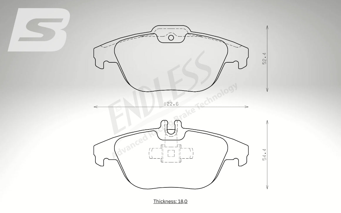 Endless Bremsbeläge Hinterachse für Mercedes Art. A24610