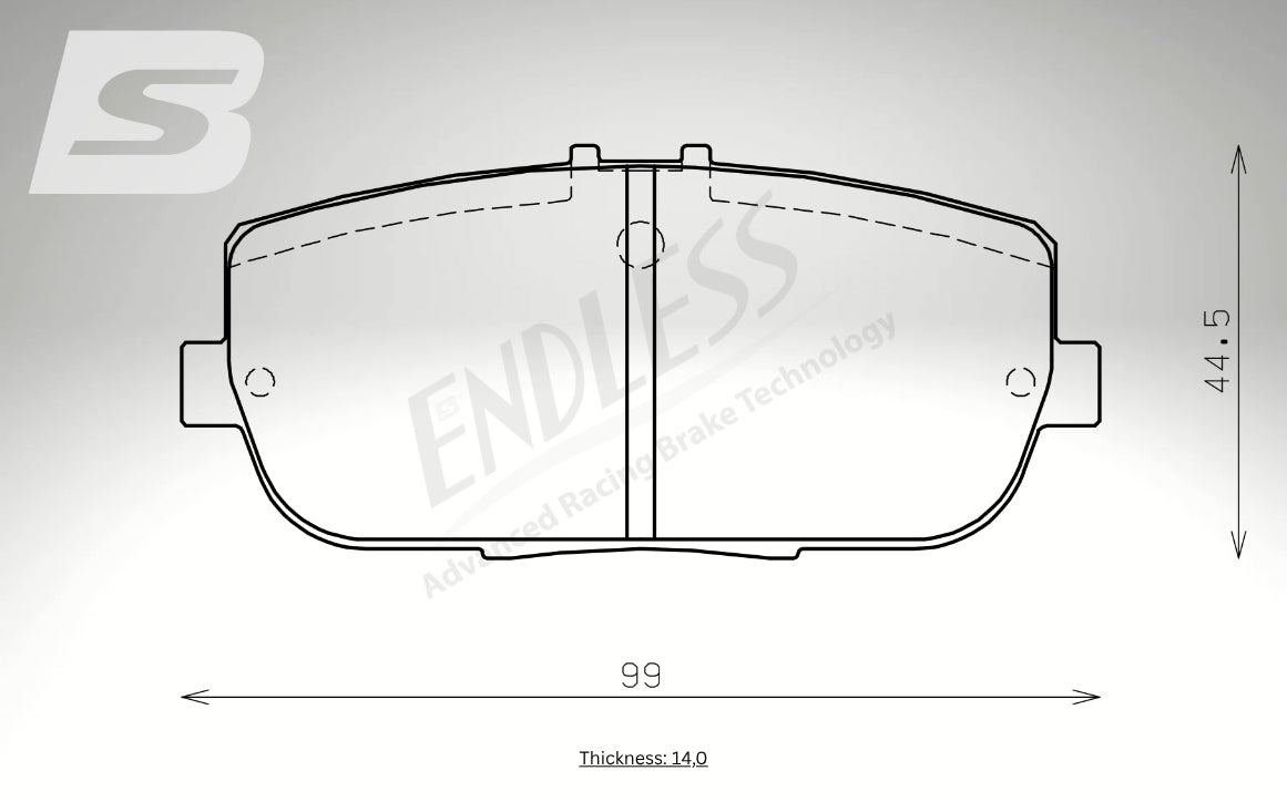 Endless Bremsbeläge Hinterachse für Mazda Art. A24640