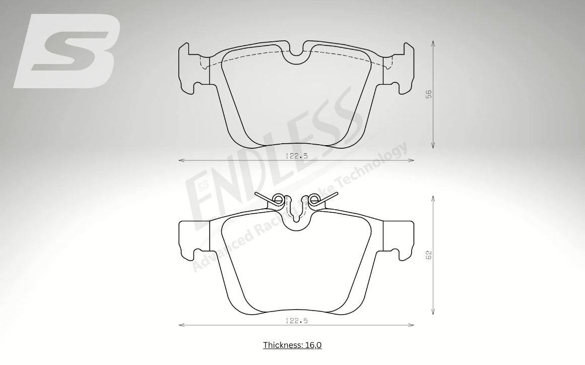 Endless Bremsbeläge Hinterachse für Mercedes Art. A24670