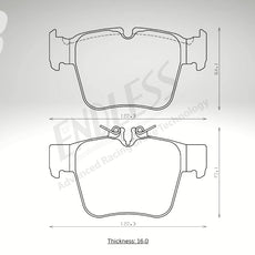 Endless Bremsbeläge Hinterachse für Mercedes Art. A24710