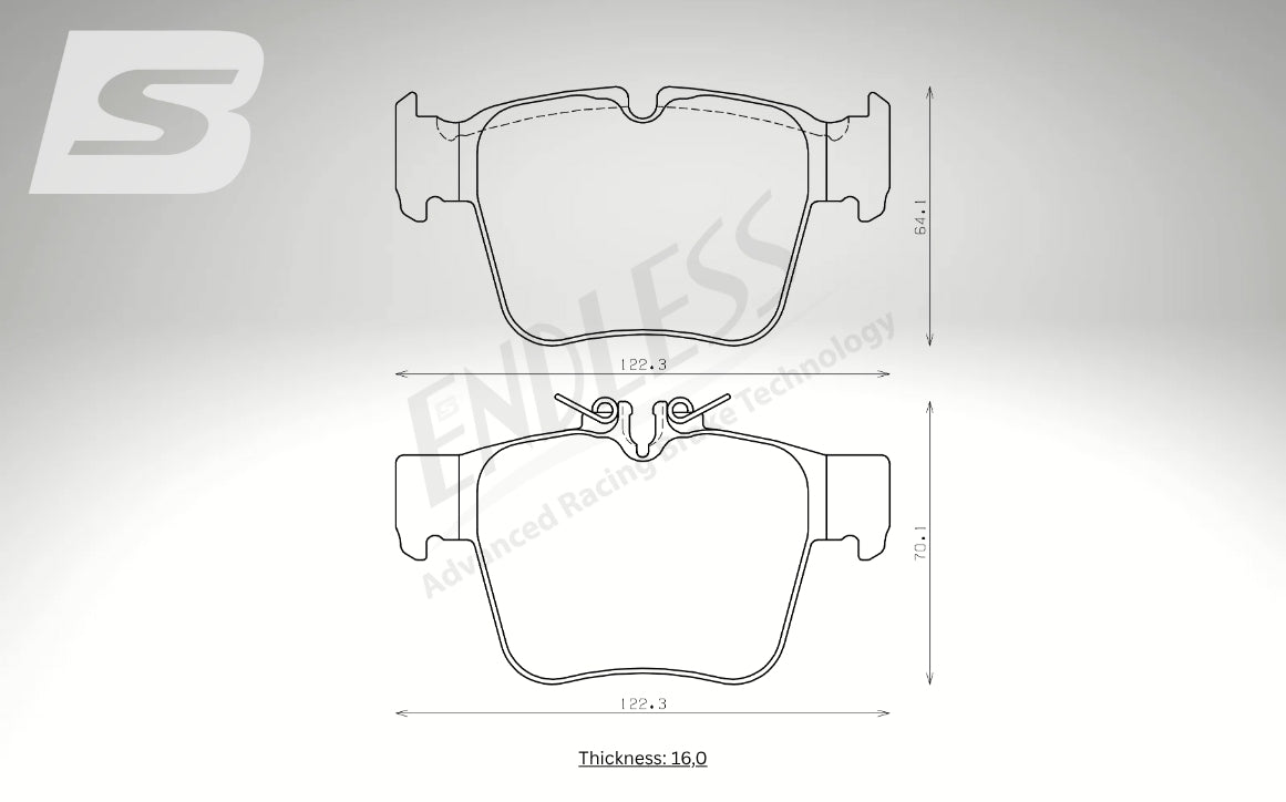 Endless Bremsbeläge Hinterachse für Mercedes Art. A24710
