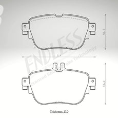 Endless Bremsbeläge Hinterachse für Mercedes Art. A24720