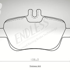 Endless Bremsbeläge Hinterachse für Infiniti Art. A24740