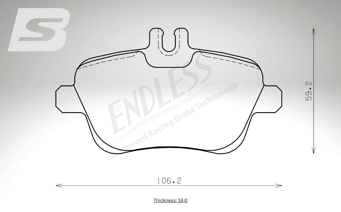 Endless Bremsbeläge Hinterachse für Infiniti Art. A24740