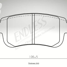 Endless Bremsbeläge Hinterachse für Nissan Art. A24830