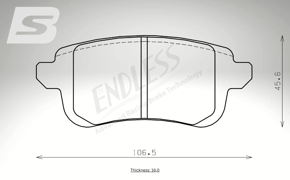 Endless Bremsbeläge Hinterachse für Nissan Art. A24830