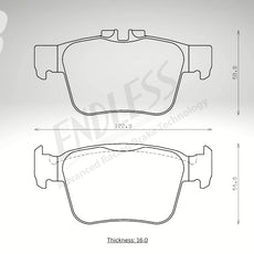 Endless Bremsbeläge Hinterachse für Maserati Art. A24910