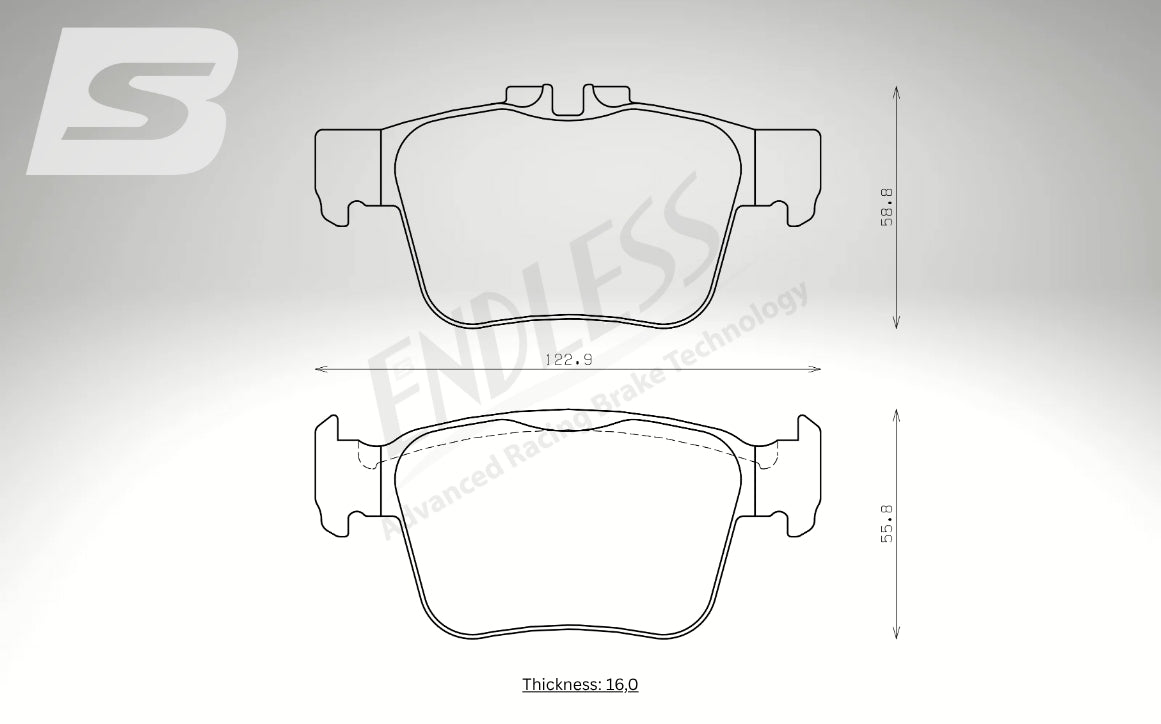 Endless Bremsbeläge Hinterachse für Maserati Art. A24910